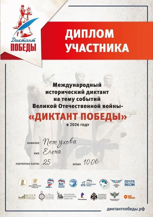 Диктант Победы Петухова